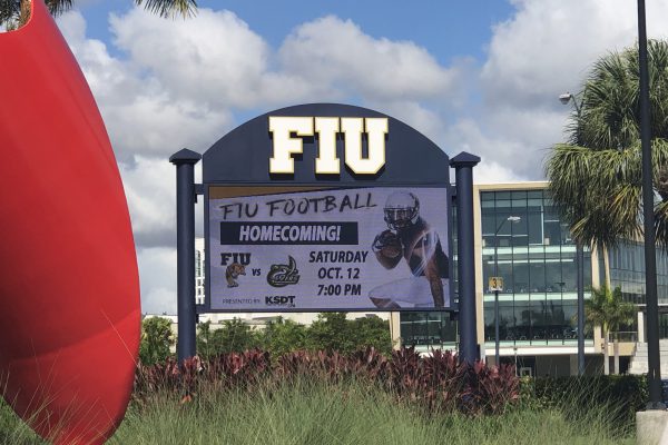 Logo on digital billboard (sponsor of homecoming game)